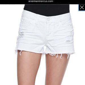 J Brand white denim shorts